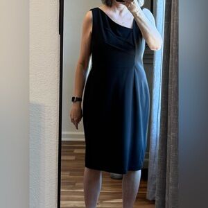 Calvin Klein Black Asymmetrical Dress